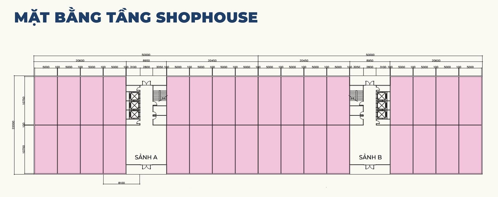 Mặt bằng Shophouse dự án Techport City Bình Dương