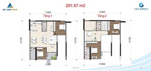 Thiết kế căn Duplex 201.67m2